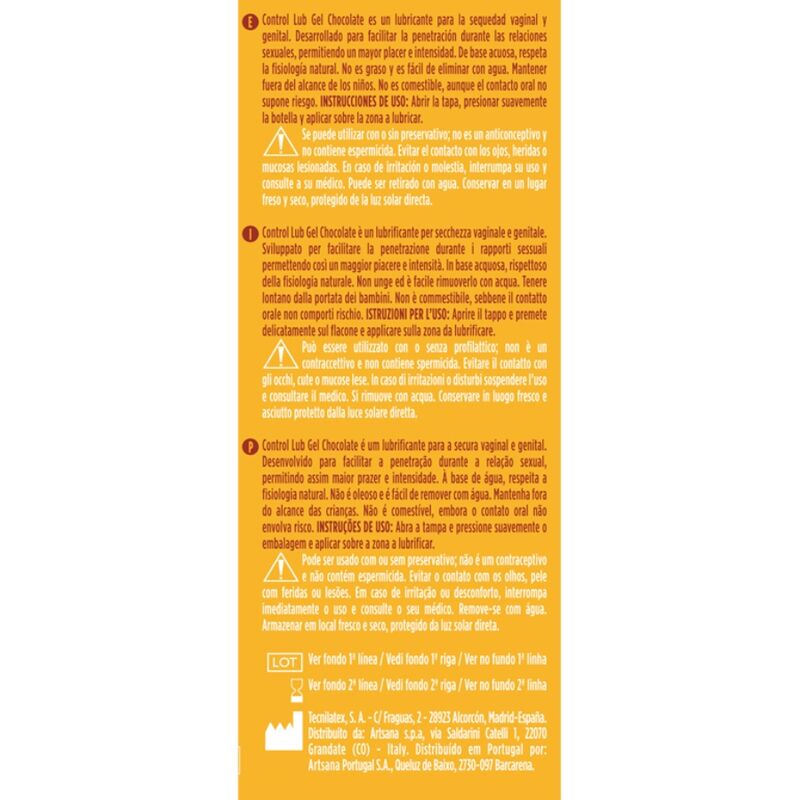 CONTROL LUB ČOKOLADNI LUBRIKANTNI GEL 75 ML - slika 2
