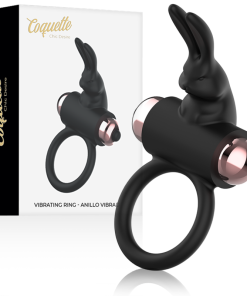 COQUETTE CHIC DESIRE OBROČEK ZA PENIS Z VIBRATORJEM ČRNA/ZLATA