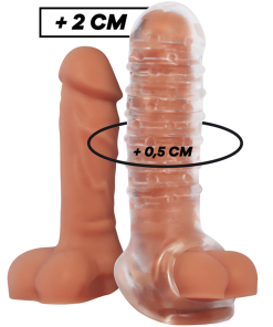 VIRILXL PODALJŠEK ZA PENIS Z DODATNIM UDOBNIM ROKAVOM V15 TRANSPARENTEN