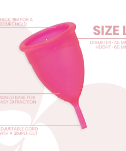 INTIMICHIC MENSTRUALNE SKODELICE IZ MEDICINSKEGA SILIKONA VELIKOST L - slika 3
