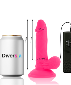 Alternative view of DIVERSIA FLEKSIBILNI VIBRIRAJOČI DILDO 17 CM - ROZA