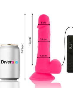 Alternative view of DIVERSIA FLEKSIBILNI VIBRIRAJOČI DILDO 20,5 CM - ROZA