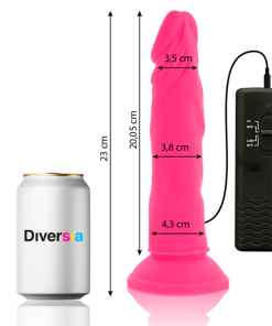 Alternative view of DIVERSIA FLEKSIBILNI VIBRIRAJOČI DILDO 23 CM - ROZA