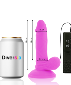 Alternative view of DIVERSIA FLEKSIBILNI VIBRIRAJOČI DILDO 17 CM - VIJOLIČEN