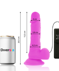 Alternative view of DIVERSIA FLEKSIBILNI VIBRIRAJOČI DILDO 20,5 CM - VIJOLIČEN