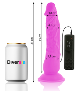 Alternative view of DIVERSIA FLEKSIBILNI VIBRIRAJOČI DILDO 21 CM - VIJOLIČEN