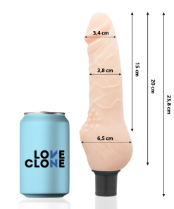 LOVECLONE DAVEN DILDO Z LASTNIM MAZANJEM 23,8 CM - MESNAT - slika 2