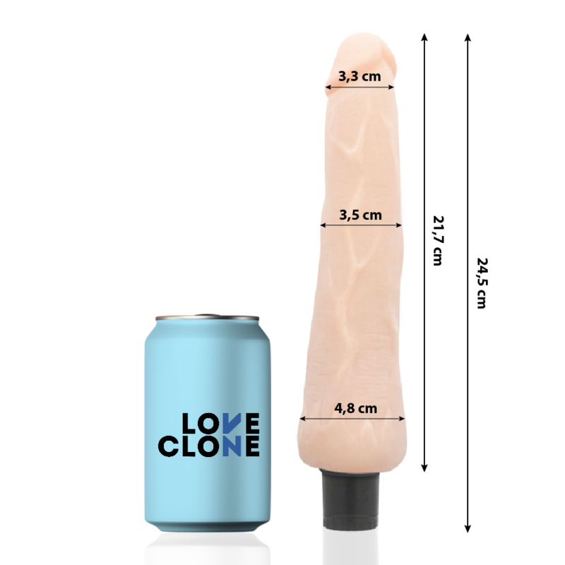 LOVECLONE RAGNAR DILDO Z LASTNIM MAZANJEM 24,5 CM - MESNAT - slika 2
