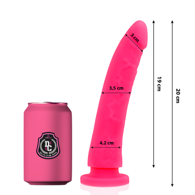 DELTA CLUB TOYS SILIKONSKI DONG - ROZA 20 X 4 CM