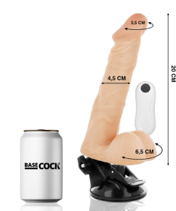 Alternative view of BASECOCK REALISTIČEN UPOGLJIV DILDO NA DALJINSKO UPRAVLJANJE - MESNAT 20 CM