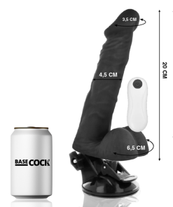 Alternative view of BASECOCK REALISTIČEN UPOGLJIV DILDO NA DALJINSKO UPRAVLJANJE - ČRNI 20 CM