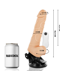 Alternative view of BASECOCK REALISTIČEN DILDO NA DALJINSKO UPRAVLJANJE - MESNAT 18,5 CM