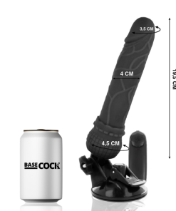 Alternative view of BASECOCK REALISTIČEN DILDO NA DALJINSKO UPRAVLJANJE - ČRNI 19,5 CM