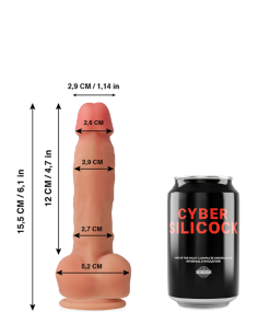 CYBER SILICOCK  ANSEL ULTRA REALISTIČEN MEHAK TEKOČI SILIKON 15,5 CM - slika 2