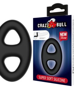 CRAZY BULL - SUPER MEHAK DVOJNI OBROČEK ZA PENIS IZ SILIKONA