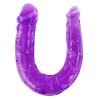 DVOJNI FLEKSIBILNI DILDO VIJOLIČNE BARVE