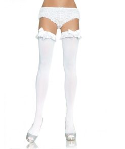 LEG AVENUE SHEER AND OPAQUE THIGH HIGHS