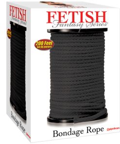 FETISH FANTASY SERIES BONDAGE ROPE BLACK 60.96 METERS