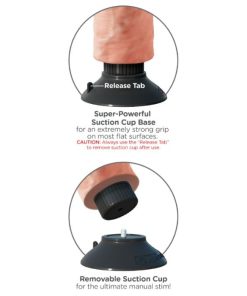 Alternative view of KING COCK 25,5 CM VIBRACIJSKI PENIS Z MODI - ČRNI