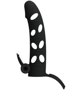 Alternative view of PRETTY LOVE VIBRACIJSKI SILIKONSKI ROKAV ZA PENIS S TRAKI ZA MODA 15,2 CM