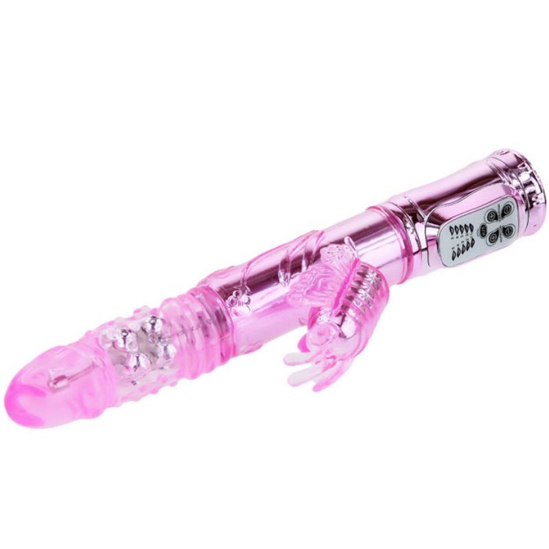 POLNILNI MULTIFUNKCIJSKI VIBRATOR S STIMULATORJEM KLITORISA THROBBING BUTTERFLY - slika 2