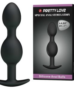 Alternative view of PRETTY LOVE BOTTOM - SILIKONSKE ANALNE KROGLICE 12,5 CM - ČRNI