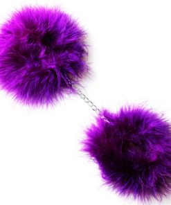 SECRETPLAY PURPLE MARABOU HANDCUFFS - slika 3