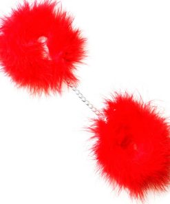 RED MARABOU HANDCUFFS - slika 3