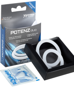Alternative view of POTENZ DUO DVOJNI OBROČEK ZA PENIS VELIKOST M - BELI