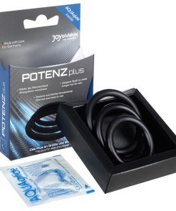 Alternative view of POTENZPLUS KOMPLET 3 OBROČKOV ZA PENIS (S, M, L) - ČRNI