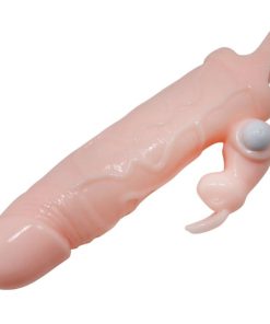 Alternative view of BRAVE MAN ROKAV ZA PENIS Z VIBRIRAJOČIM ZAJČKOM IN DVOJNIM MOTORČKOM 16,5 CM - MESNAT