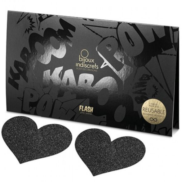 BIJOUX PEZONERAS FLASH BLACK HEART - slika 3