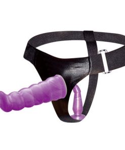ULTRA DILDO NA PASU ZA ANALNO IN VAGINALNO UPORABO - VIJOLIČNI - slika 3