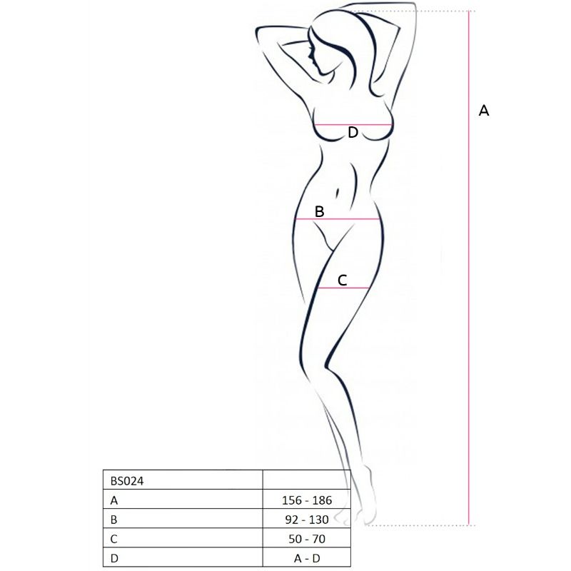 PASSION WOMAN BS024 BODYSTOCKING WHITE ONE SIZE - slika 2
