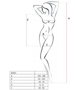 Alternative view of PASSION WOMAN BS025 BODYSTOCKING DRESS STYLE BLACK ONE SIZE