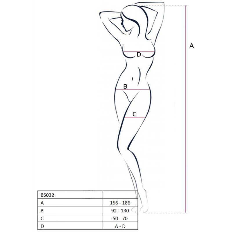 PASSION WOMAN BS032 BODYSTOCKING RED ONE SIZE - slika 2