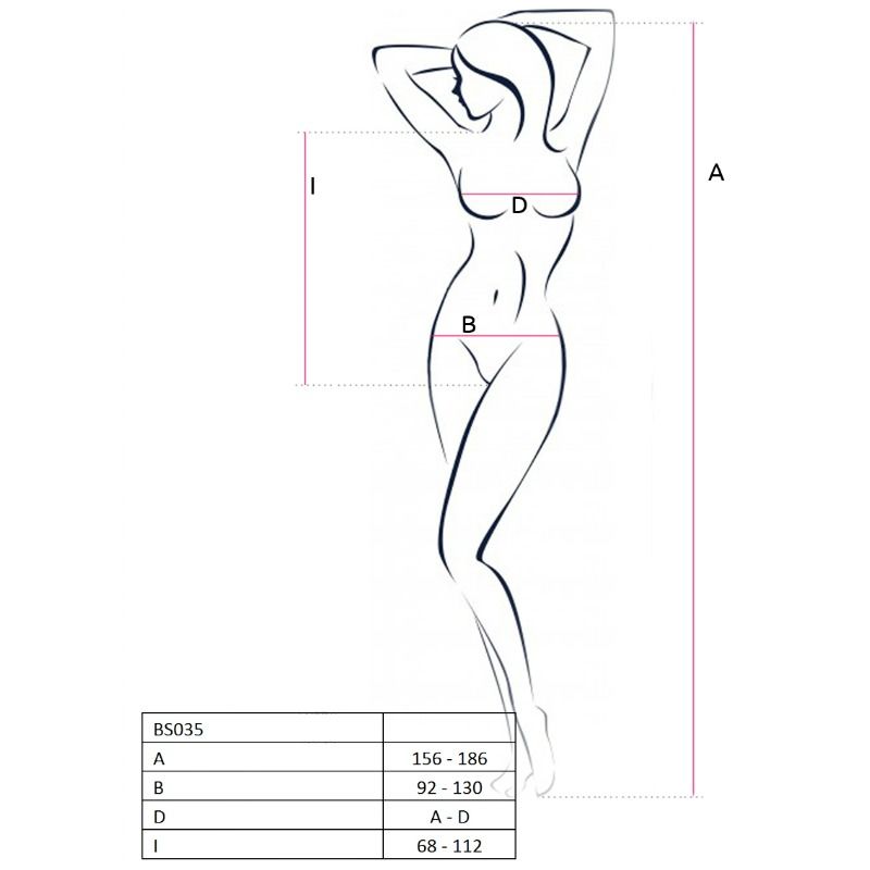 PASSION WOMAN BS035 BODYSTOCKING WHITE ONE SIZE - slika 2