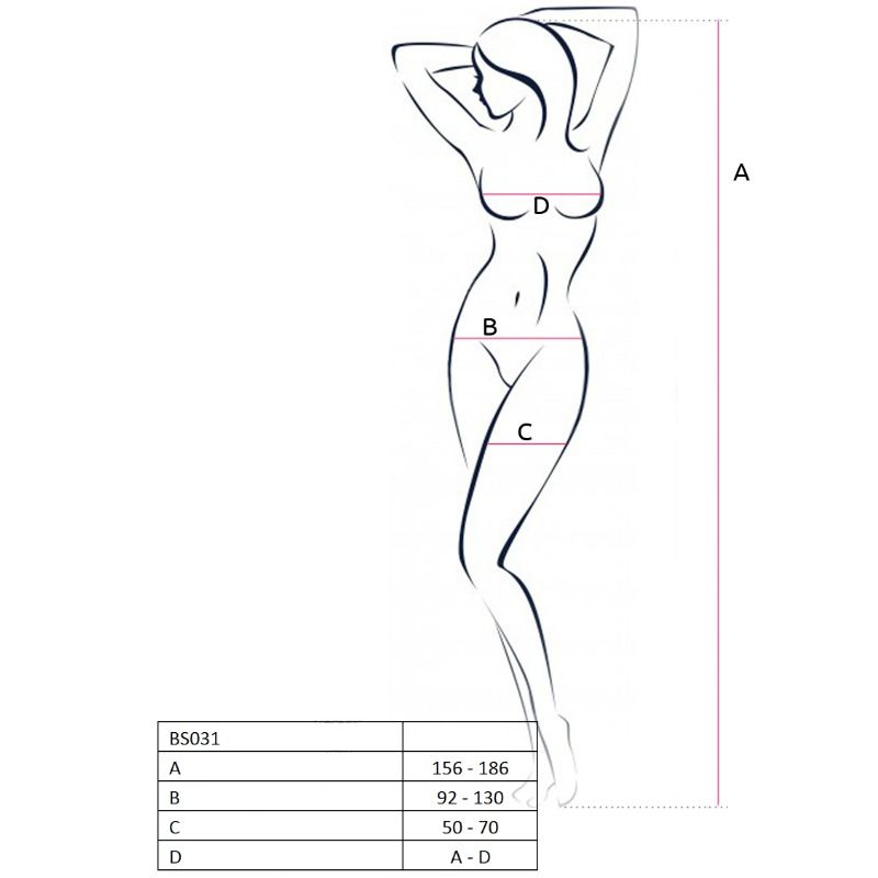 PASSION WOMAN BS031 BODYSTOCKING WHITE ONE SIZE - slika 2