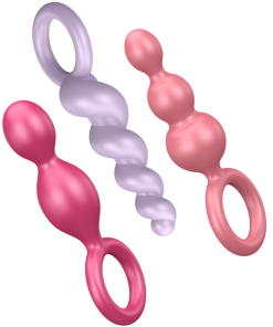 SATISFYER KOMPLET 3 ANALNIH ČEPKOV - 3 BARVE