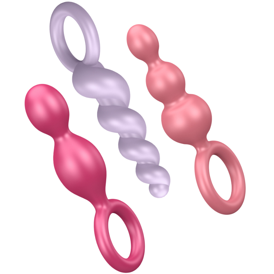 SATISFYER KOMPLET 3 ANALNIH ČEPKOV - 3 BARVE