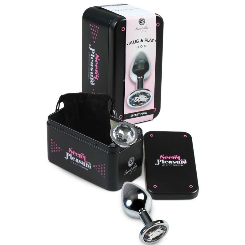 SECRETPLAY ALUMINIJASTI ANALNI ČEP 8 CM - PROZOREN - slika 2