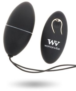 Alternative view of WOMANVIBE ALSAN SILIKONSKI VIBRACIJSKI JAJČEK NA DALJINSKO UPRAVLJANJE - ČRNI