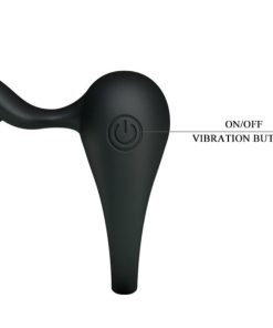 PRETTY LOVE VIBRACIJSKI SILIKONSKI OBROČ ZA PENIS Z JEZIČKOM - slika 3