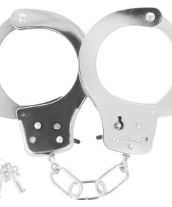 Alternative view of DARKNESS METAL PLEASURE HANDCUFFS