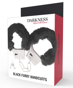 DARKNESS PLEASURE FURRY HANDCUFFS BLACK - slika 3