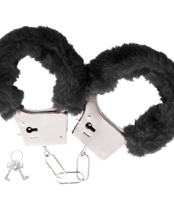 Alternative view of DARKNESS  PLEASURE FURRY HANDCUFFS BLACK