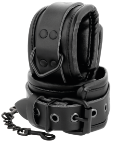 Alternative view of DARKNESS LEATHER WRIST RESTRAINTS BLACK