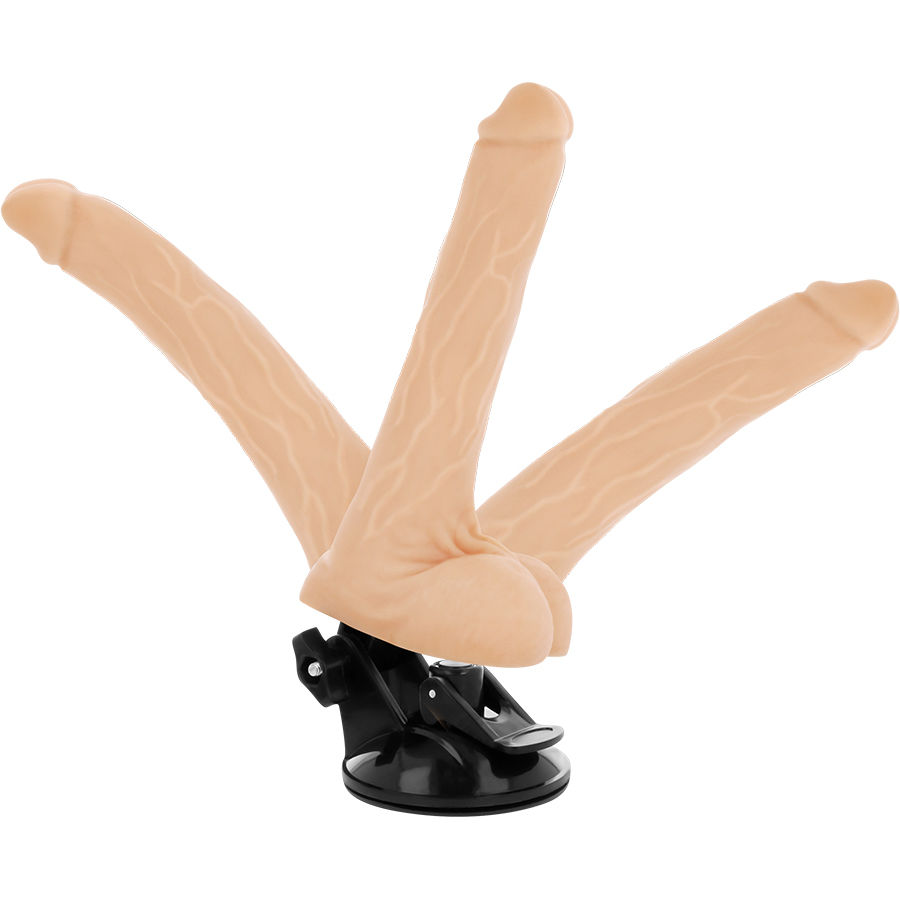 BASECOCK REALISTIČEN UPOGLJIV DILDO NA DALJINSKO UPRAVLJANJE - MESNAT 18,5 CM - slika 3