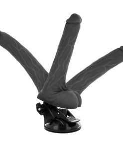 BASECOCK REALISTIČEN UPOGLJIV DILDO NA DALJINSKO UPRAVLJANJE - ČRNI 18,5 CM - slika 3