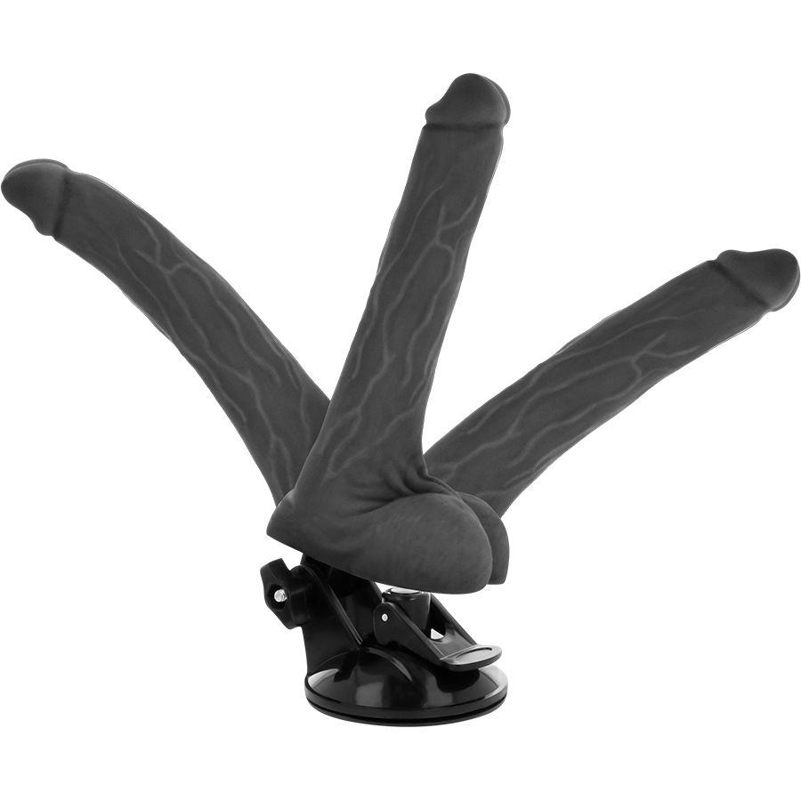 BASECOCK REALISTIČEN UPOGLJIV DILDO NA DALJINSKO UPRAVLJANJE - ČRNI 18,5 CM - slika 3